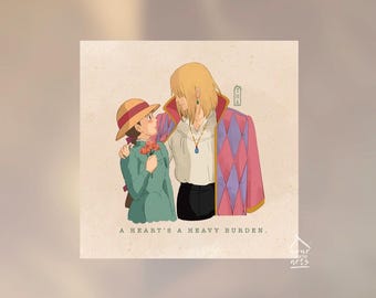 Howl's Moving Castle Greeting Card - A Heart's a Heavy Burden