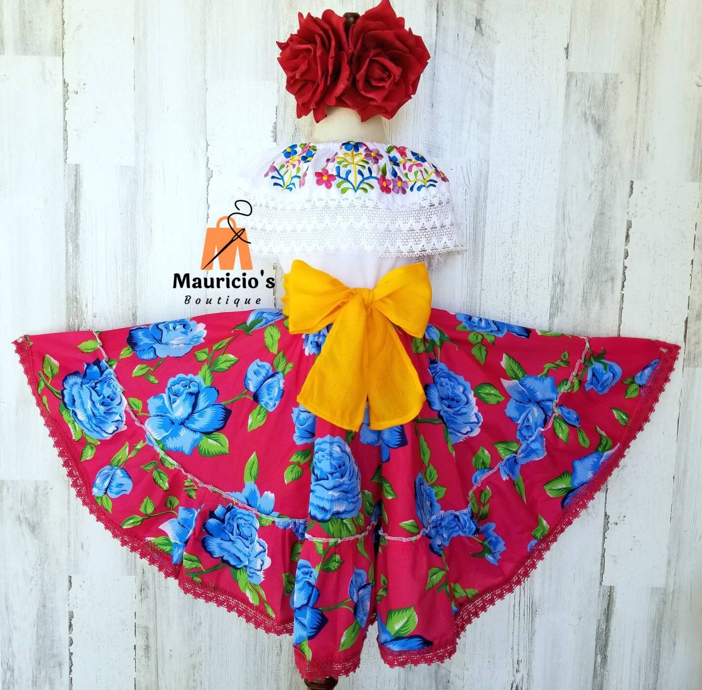 Mexican Dress for Girls Mexican Embroidered Girls Dress - Etsy