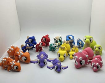 3D-Printed Flexi Articulated Fidget Toys- Dinosaurs