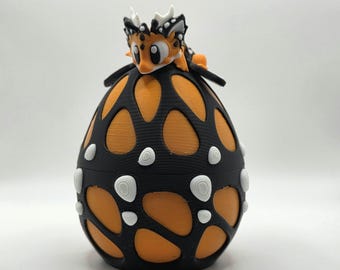 Articulated Butterfly Dragon / Egg 3D Printed Desk Fidget Toy