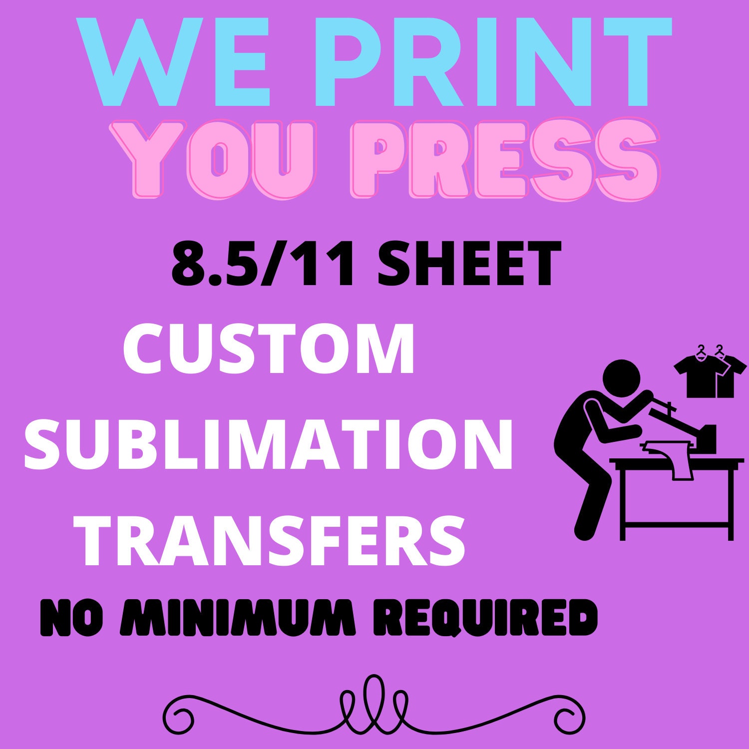 Custom SUBLIMATION Transfers printed ready to press Etsy