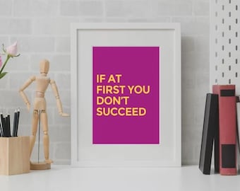 Motivierender Wanddruck, Home Office Kunst, Inspirationszitat
