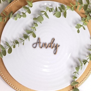 Noms de lieux personnalisés | Noms de lieux en bois | Cadeaux de mariage uniques | Prénoms en bois découpés au laser | Nom de mariage découpé | Couverts