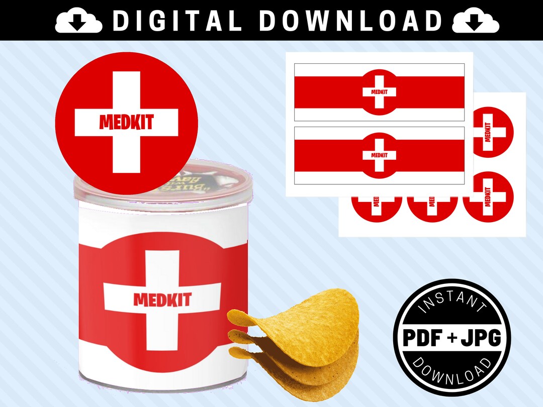 Gamer Med Kit 1.3 Oz Chip Printable Labels [INSTANT DOWNLOAD] - 1.3 Oz ...