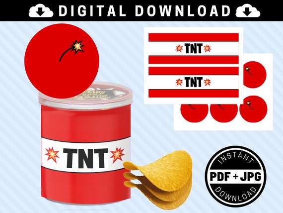 Gamer TNT 1.3 Oz Chip Printable Labels INSTANT DOWNLOAD - Etsy
