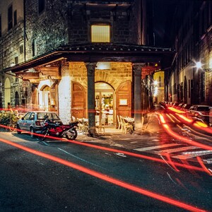 Street Corner at Night - Florence, Italy | Photography, Canvas Print, Glossy Print, Wall Art, Wall Decor, Travel