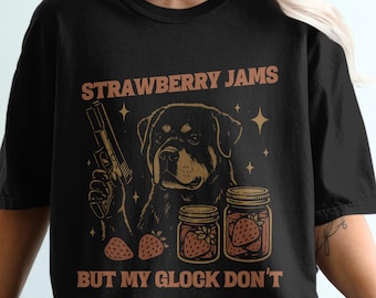 Rottweiler PNG SVG, Strawberry Jams But My Clip Don't Digital Meme, Rottie Clipart, Rottweiler Sublimation Design, Funny Rottweiler Image.