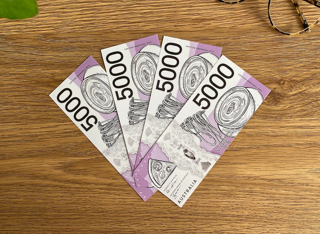 5K Australian Banknote Placeholders 5000 Dollars Aussie Fake Money Cash Envelopes Savings Challenge Sinking Funds Slip Etsy Ireland