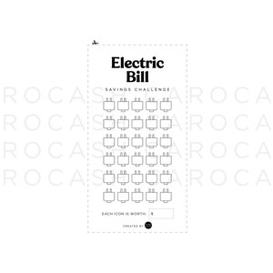 Electric / Electricity Bill Savings Challenge - A6 + A4 Printable PDF ...