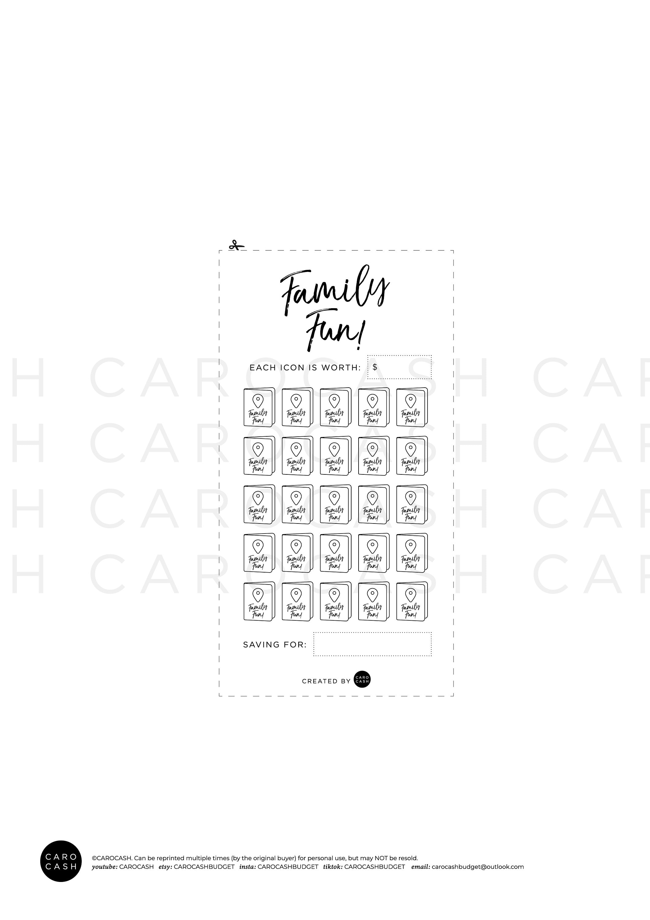 家族で楽しむ貯金チャレンジ - A6 + A4 印刷可能 PDF ダウンロード可能 - ミニマルなデザイン - 予算、積立金、貯金、ミニマルな現金封筒  - Etsy 日本