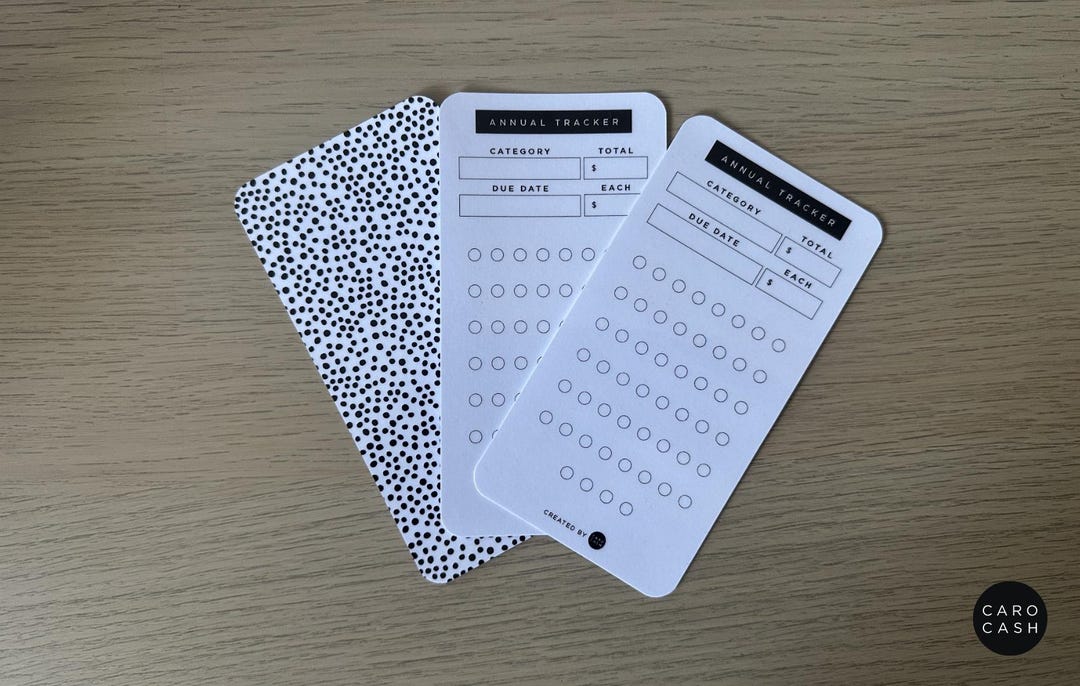 ANNUAL Cash Trackers – Spots on Reverse | Laminated | Cash Budgeting ...