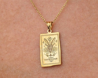 Tarot Card Necklace - Etsy