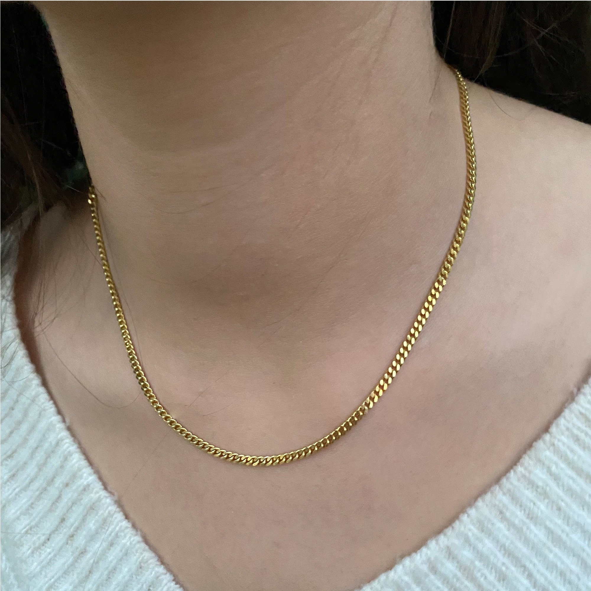 Wholesale Gold Filled 1.2mm Curb Chains, 18K Gold Filled Necklace, Finished  Necklaces, Jewelry Supplier, Bulk Wholesale Curb Chain Necklace 