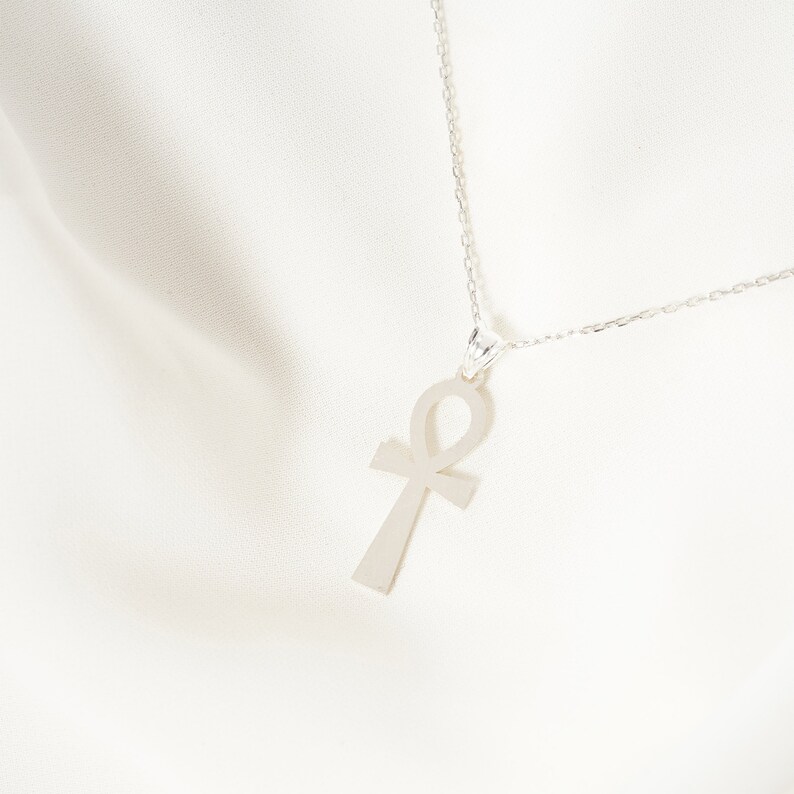 Ankh Necklace 14k Solid Gold Ankh Necklace Egyptian Ankh Etsy