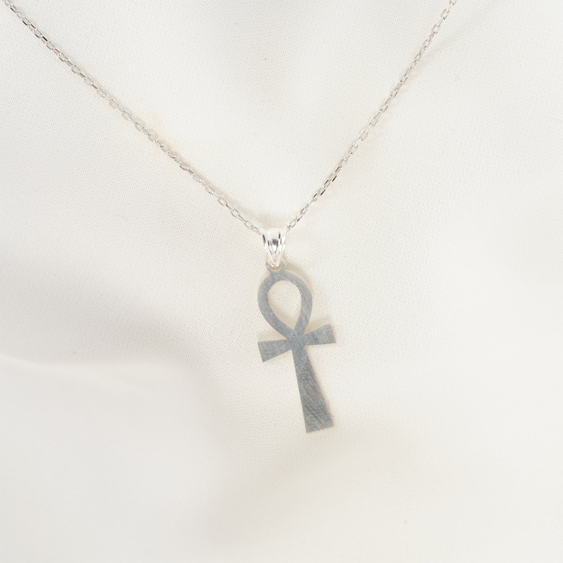 Ankh Necklace 14k Solid Gold Ankh Necklace Egyptian Ankh Etsy