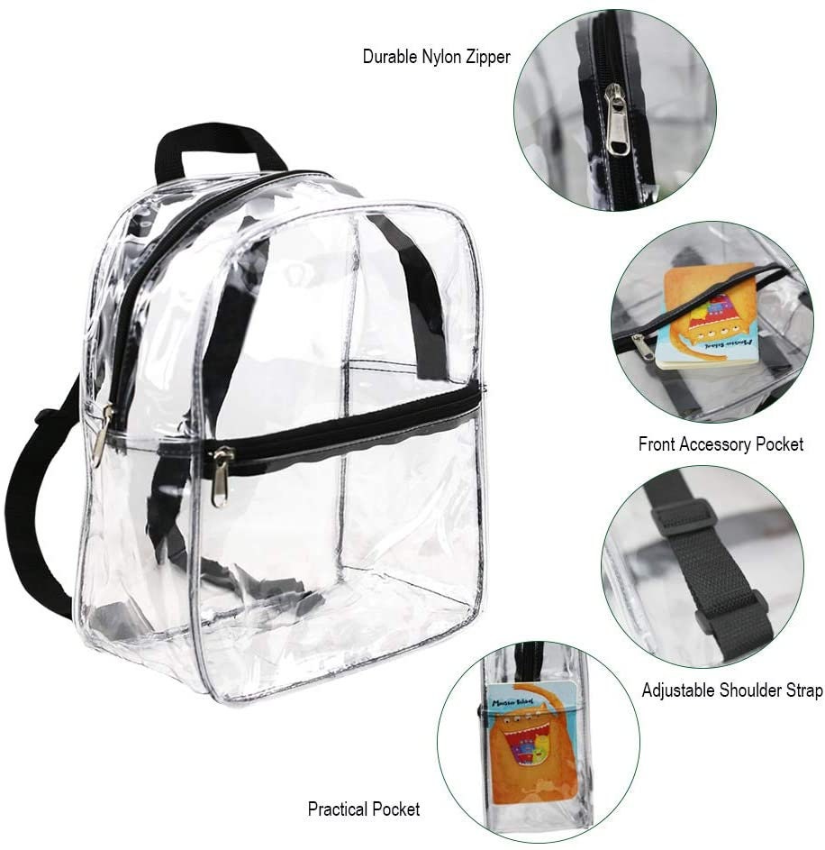 ASOS DESIGN mini clear plastic backpack in checkerboard print