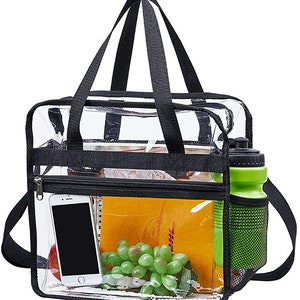 Clear Bag Stadium Approved, Security Approved Clear Tote Bag,12" x 12" x 6"