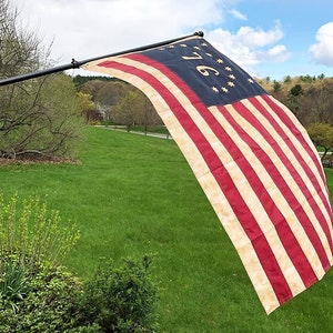 Tejida 100D Para Coleccionistas Bandera Americana Betsy Ross Bennington 1776 - 3x5 Pies - Tejida, Manchada Té - Coleccionable Bandera Betsy Ross Bennington 1776 Colección Tejida 100D - Foto 7