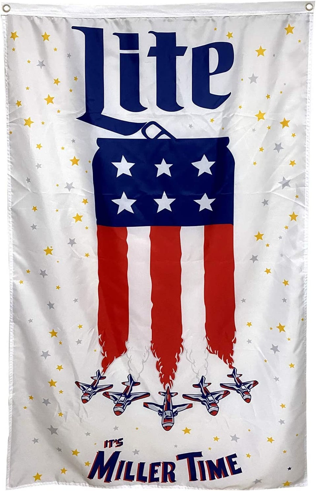 Miller Lite Flag It's Time Milwaukee Brewing American 3x5 Ft Banner Etsy
