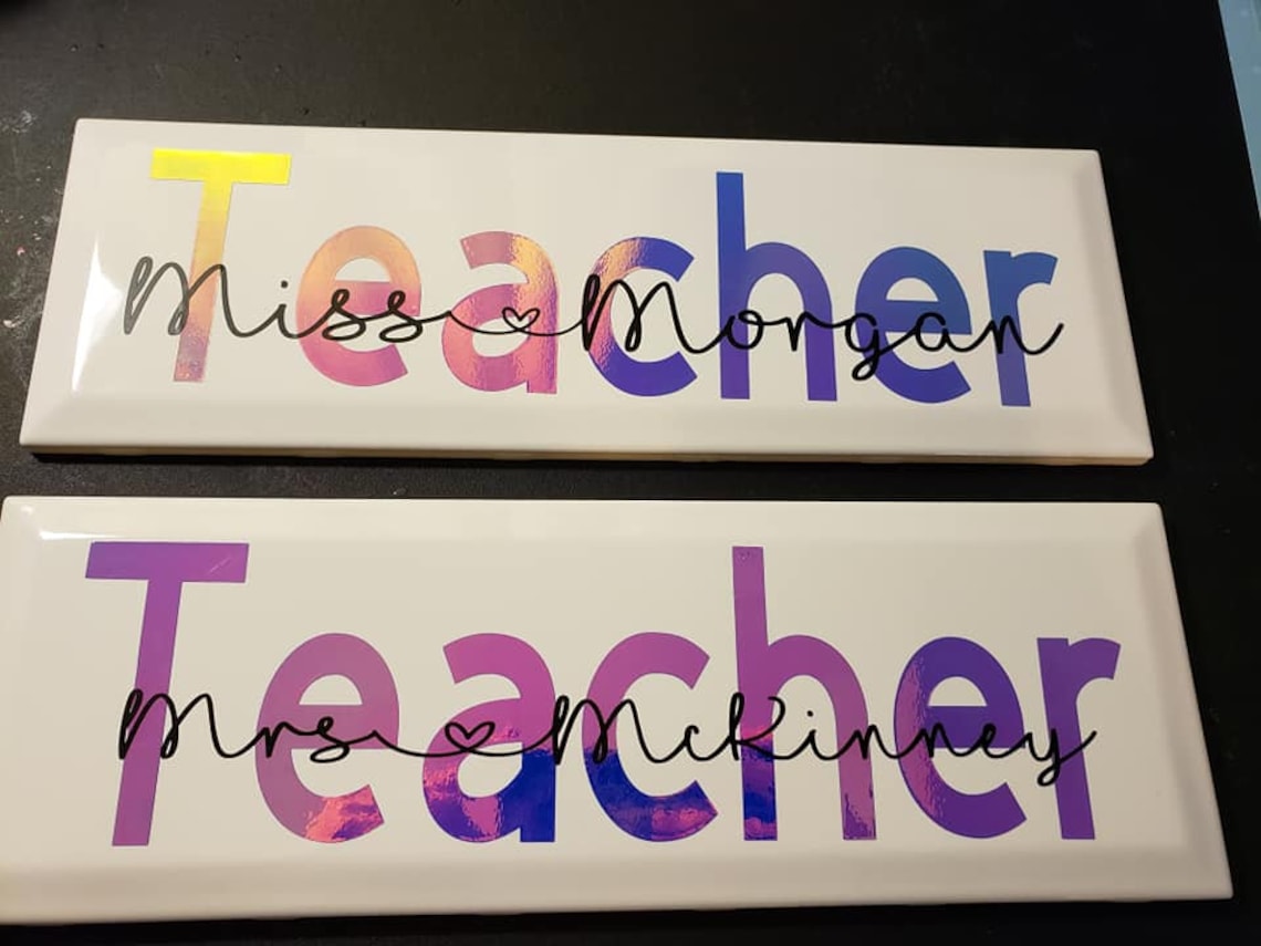 Custom name tiles Etsy
