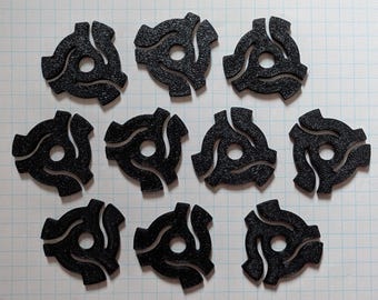 Record, 45 RPM, 7-inch Vinyl, Adapter for ex Jukebox Singles  x10