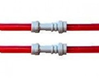 Lego Lightsaber Lot- 2 Sables de luz rojos duales con empuñaduras - Darth Maul