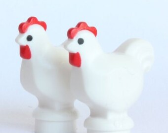 LEGO City - 2 pollos blancos - Animales de granja