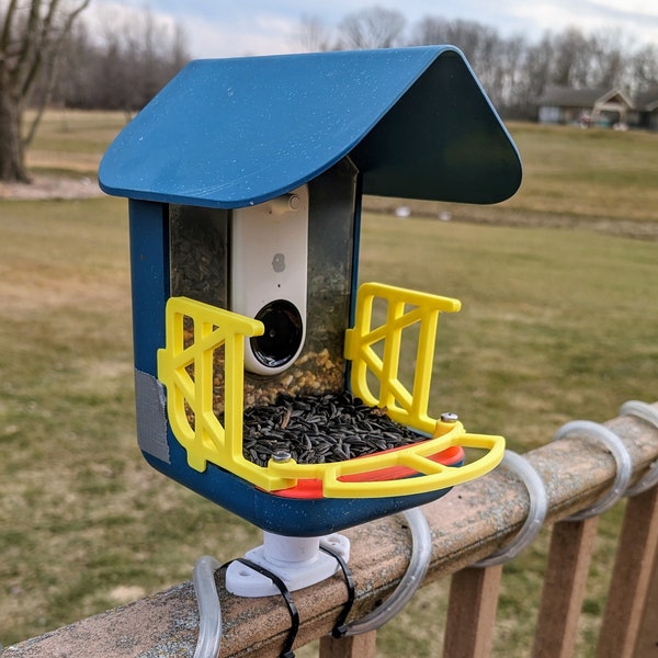 Landing Perch and Side Fence (V2) for Bird Buddy