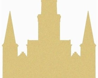 Unfinished Wooden Castle Shape: Paintable MDF Craft