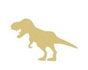 DINOSAUR T-REX Unfinished Wooden Craft Shape, Do It Yourself, Jurassic Cutout, Prehistoric, Reptile tyrannosaurus rex Craft Shape, BAC