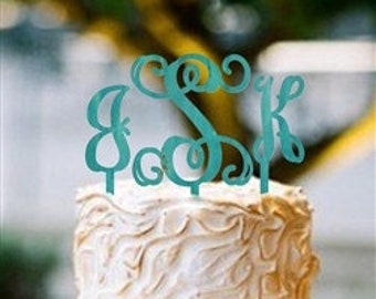 Cake Topper Monogram, Wooden, Unfinished Alphabet Letter, Home Decor BAC