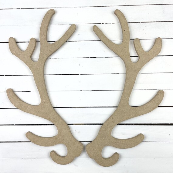 Wooden reindeer antlers deals