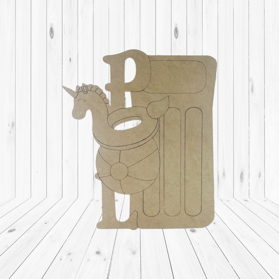 Pool Floats, Kids Shape Unfinished Wood Cutout, Paint by Line - Etsy