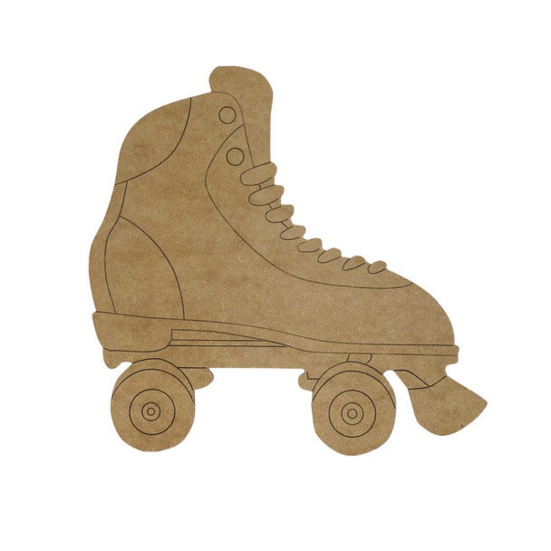 Roller Skate 90's Shape Unfinished Wood Cutout Paint by Etsy