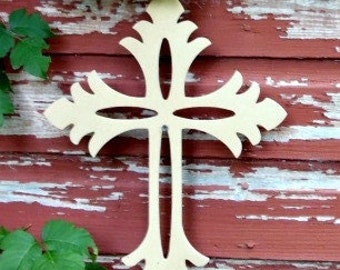 Unfinished MDF Wooden Cross #54 Decorative Cross Plain Paintable, Art Craft Blank Cross Shape, Christian Cross Symbol Church Decor, BAC