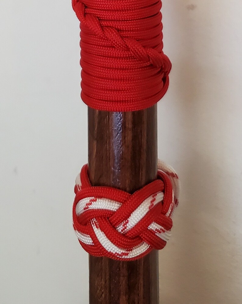 Red and White Hiking Staff / Walking Stick Etsy