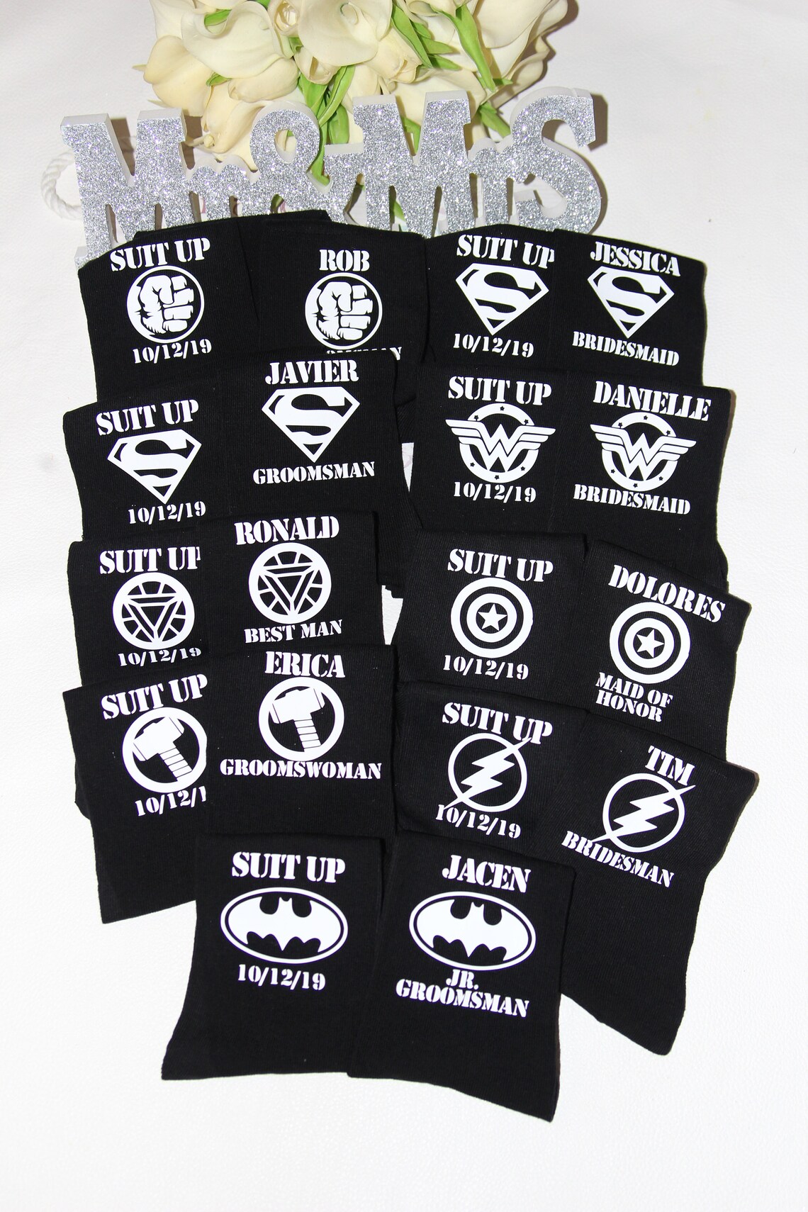 Personalized Mens Superhero Socks Groomsmen Socks for - Etsy UK
