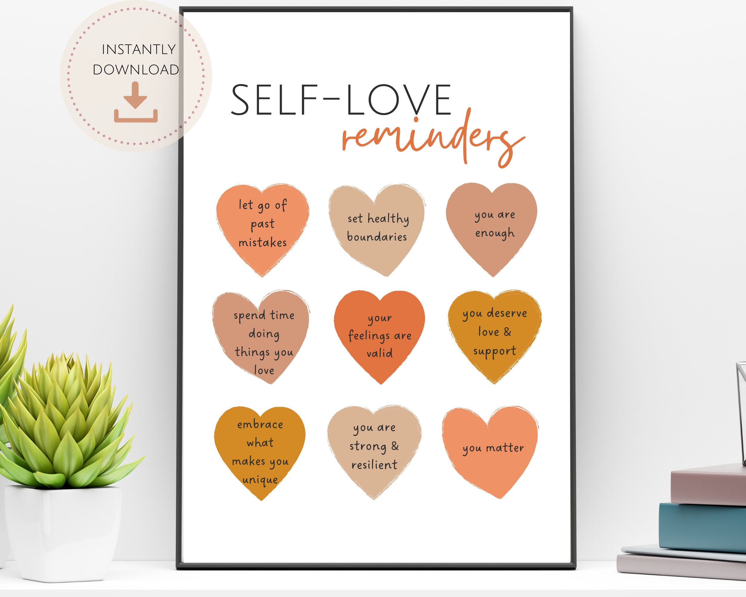 Self Love Reminders Poster - Self Love Printable - Mindfulness
