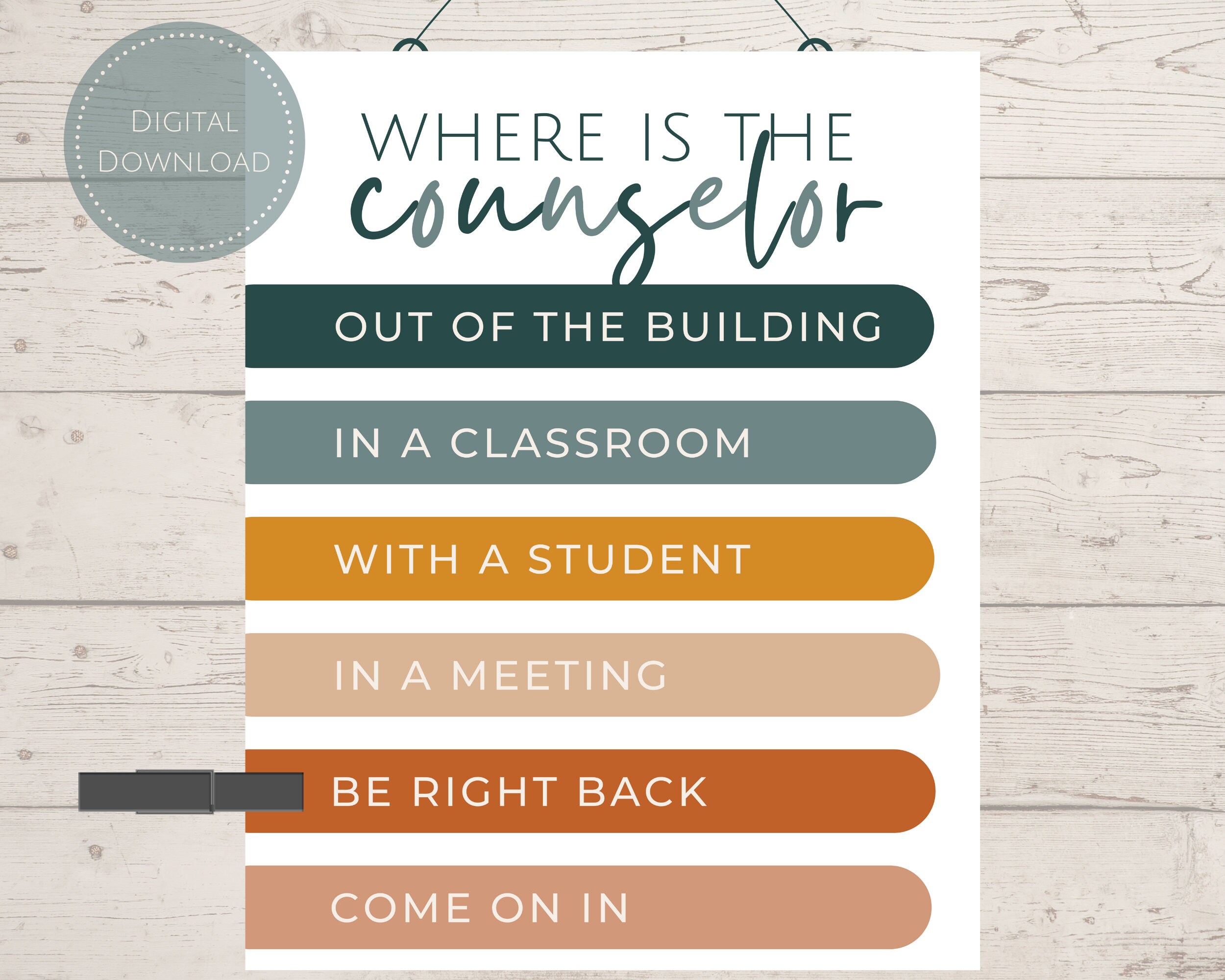 School Counselor Door Sign Where is the Counselor Etsy