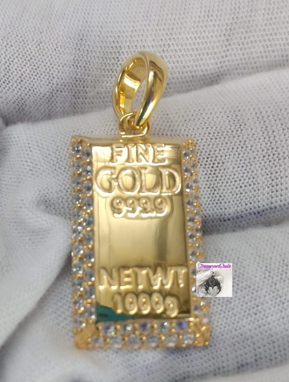 Custom Made Gold 999.9 Fine Gold Bar Brick Bar 1kg Pendant 