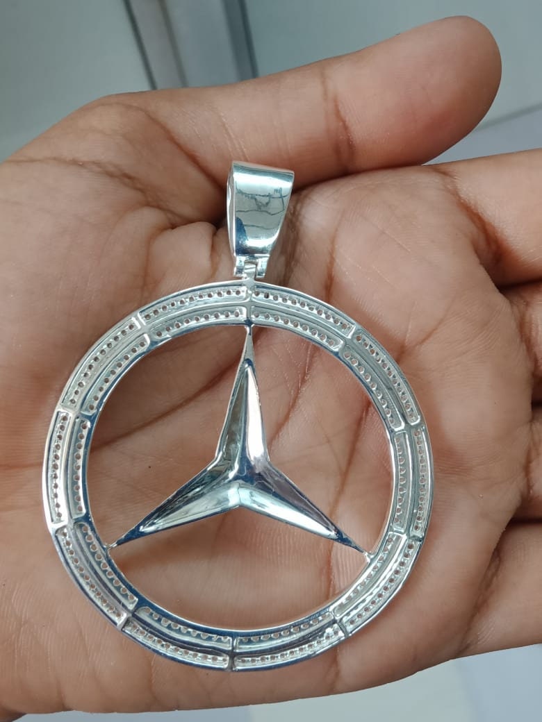 Sterling silver shop mercedes pendant