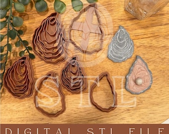Oyster Shell Cutter STL File: 3 Sizes, Polymer Clay Tool (Digital Download)