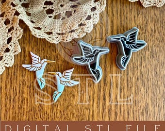 Hummingbird Polymer Clay Cutter STL File (Digital Download)