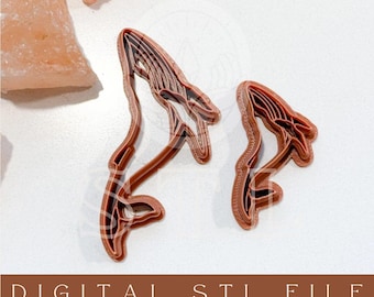 Humpback Whale Polymer Clay Cutter STL File: 3D Printing (Digital Download)