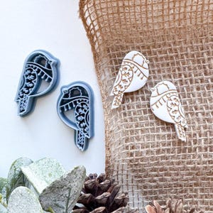 FOLK ROBIN BIRD Polymer Clay Cutter | Christmas Holiday Clay Cutter | Folk Art |Cutters for Earring Making | Earring Polymer Clay Cutters