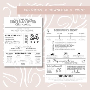 CUSTOM Infographic Wedding Program