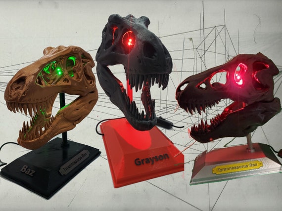 Tyrannosaurus Rex Skull Lamp T rex Skull Lamp Trex Led Accent