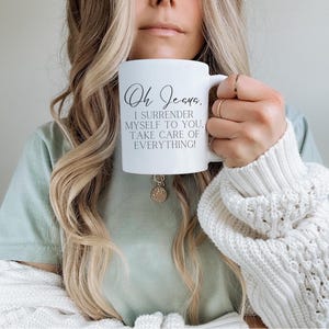 Surrender Prayer Mug, Catholic Mug, Catholic Gifts, Christian Mug, Jesus Mugs, Prayer Gift, Scripture Mugs, Religious Gifts, Coffee Mug Gift