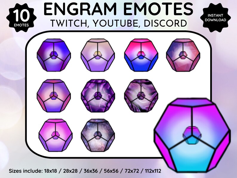 Destiny Engram Emote Pack. Subscriber / Channel Points / Emotes / Bits ...