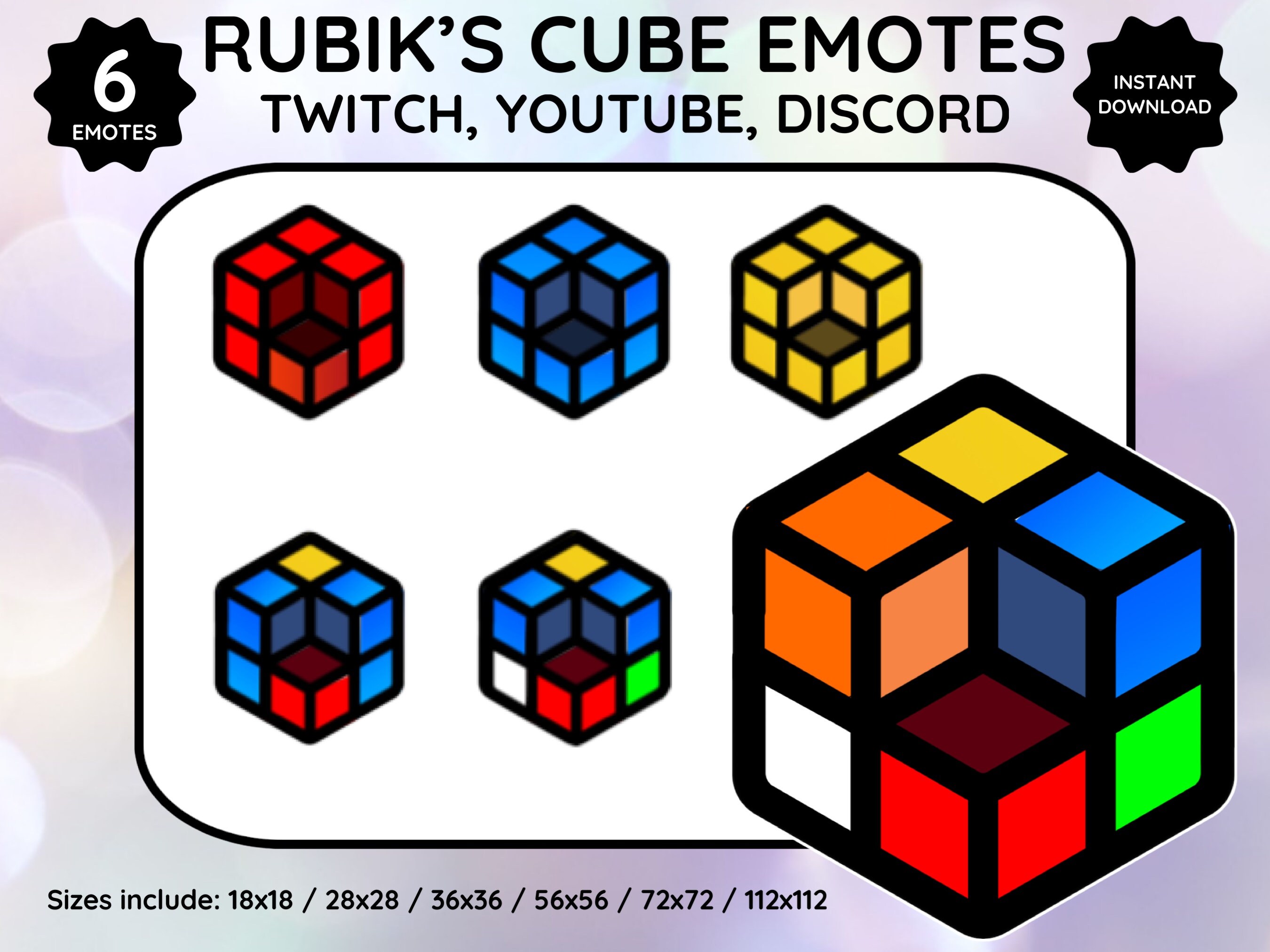 Rubik’s Cude Emotes Pack. Subscriber / Channel Points / Emotes / Bits ...